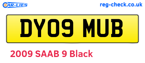 DY09MUB are the vehicle registration plates.
