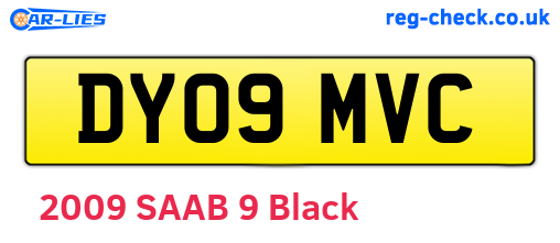 DY09MVC are the vehicle registration plates.