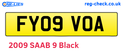 FY09VOA are the vehicle registration plates.