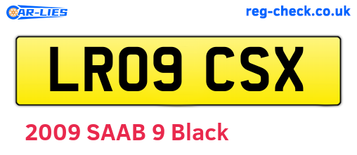 LR09CSX are the vehicle registration plates.