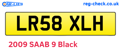 LR58XLH are the vehicle registration plates.
