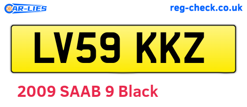 LV59KKZ are the vehicle registration plates.