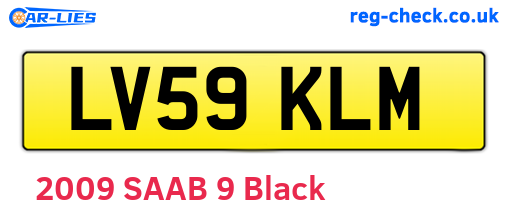 LV59KLM are the vehicle registration plates.