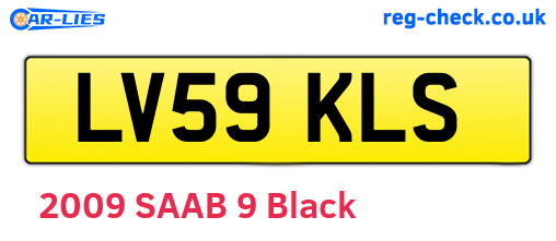 LV59KLS are the vehicle registration plates.
