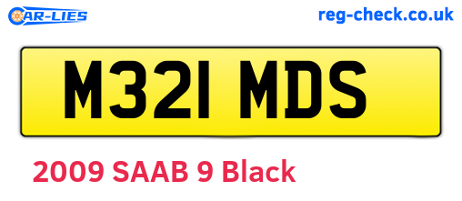 M321MDS are the vehicle registration plates.