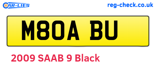M80ABU are the vehicle registration plates.
