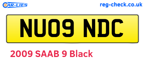 NU09NDC are the vehicle registration plates.