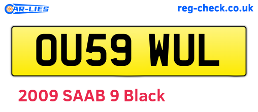 OU59WUL are the vehicle registration plates.