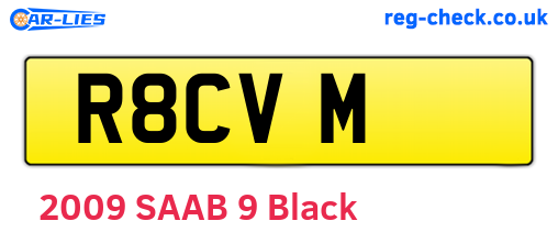 R8CVM are the vehicle registration plates.
