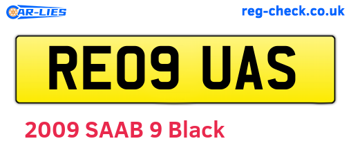 RE09UAS are the vehicle registration plates.