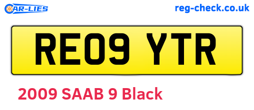 RE09YTR are the vehicle registration plates.