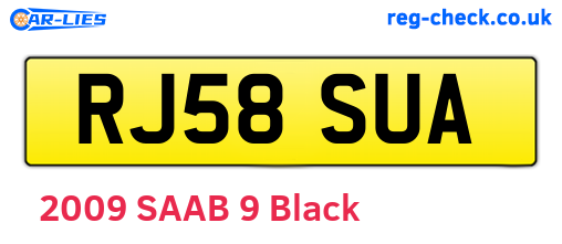 RJ58SUA are the vehicle registration plates.