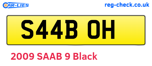 S44BOH are the vehicle registration plates.