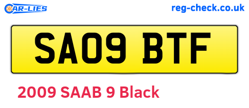 SA09BTF are the vehicle registration plates.