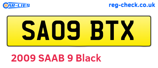 SA09BTX are the vehicle registration plates.