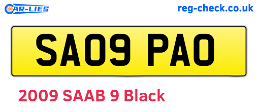 SA09PAO are the vehicle registration plates.