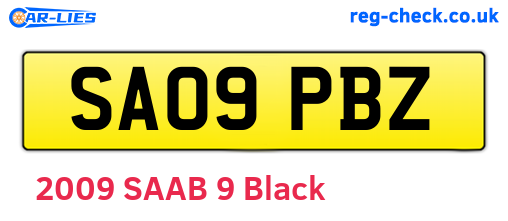 SA09PBZ are the vehicle registration plates.