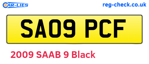 SA09PCF are the vehicle registration plates.