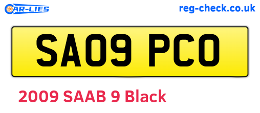 SA09PCO are the vehicle registration plates.