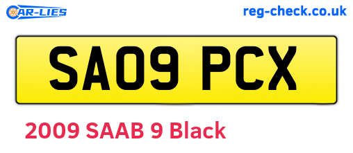 SA09PCX are the vehicle registration plates.