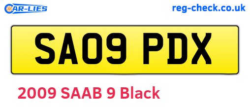 SA09PDX are the vehicle registration plates.
