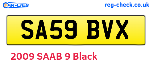 SA59BVX are the vehicle registration plates.