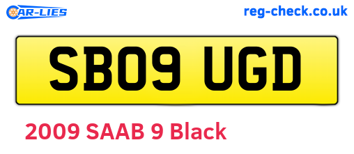 SB09UGD are the vehicle registration plates.