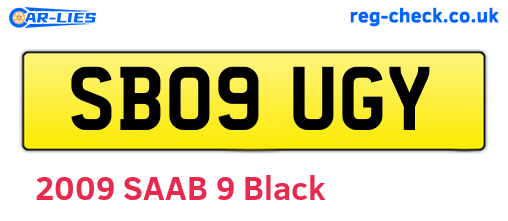 SB09UGY are the vehicle registration plates.