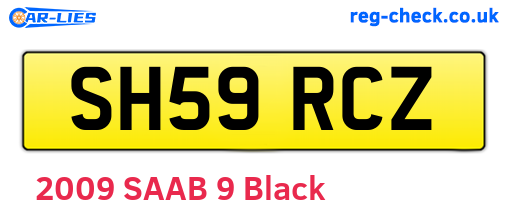 SH59RCZ are the vehicle registration plates.