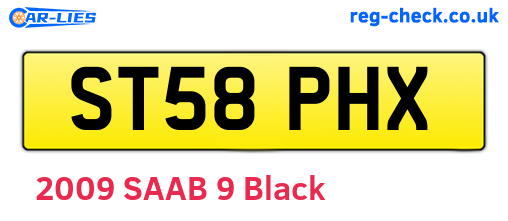 ST58PHX are the vehicle registration plates.