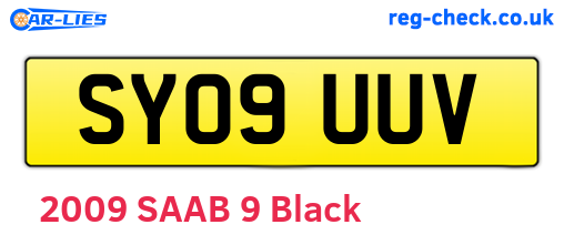SY09UUV are the vehicle registration plates.