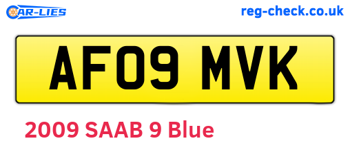 AF09MVK are the vehicle registration plates.