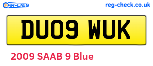 DU09WUK are the vehicle registration plates.