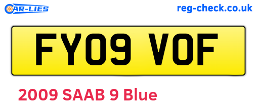 FY09VOF are the vehicle registration plates.