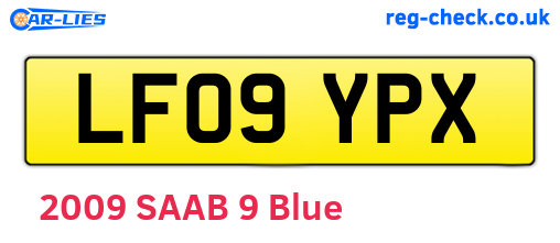LF09YPX are the vehicle registration plates.