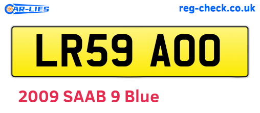 LR59AOO are the vehicle registration plates.