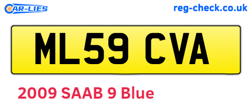 ML59CVA are the vehicle registration plates.