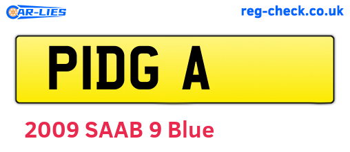 P1DGA are the vehicle registration plates.