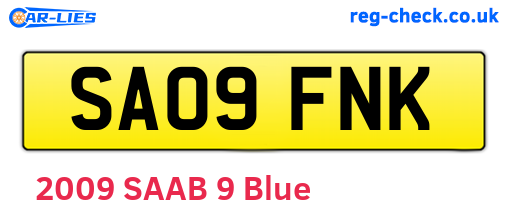 SA09FNK are the vehicle registration plates.