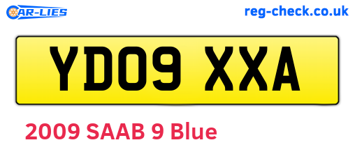 YD09XXA are the vehicle registration plates.