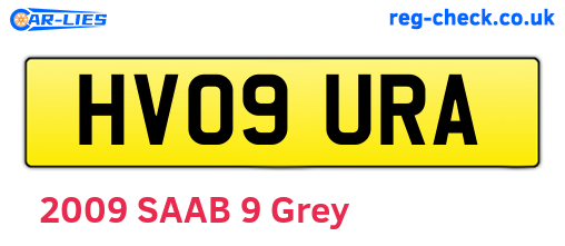 HV09URA are the vehicle registration plates.