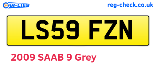 LS59FZN are the vehicle registration plates.
