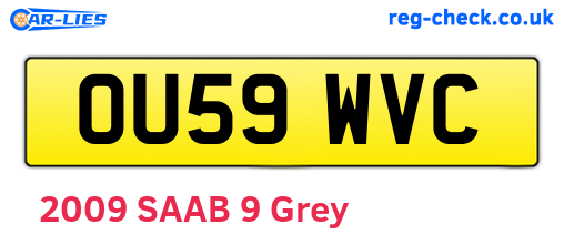 OU59WVC are the vehicle registration plates.