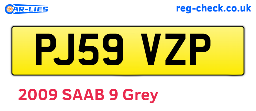 PJ59VZP are the vehicle registration plates.