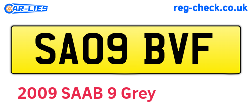SA09BVF are the vehicle registration plates.