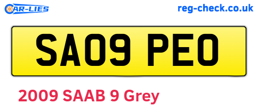 SA09PEO are the vehicle registration plates.