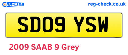 SD09YSW are the vehicle registration plates.