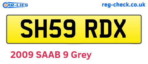 SH59RDX are the vehicle registration plates.