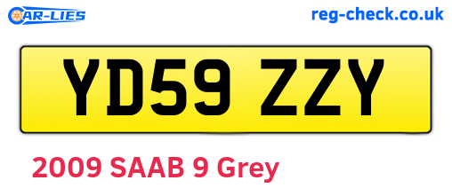 YD59ZZY are the vehicle registration plates.