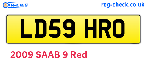 LD59HRO are the vehicle registration plates.